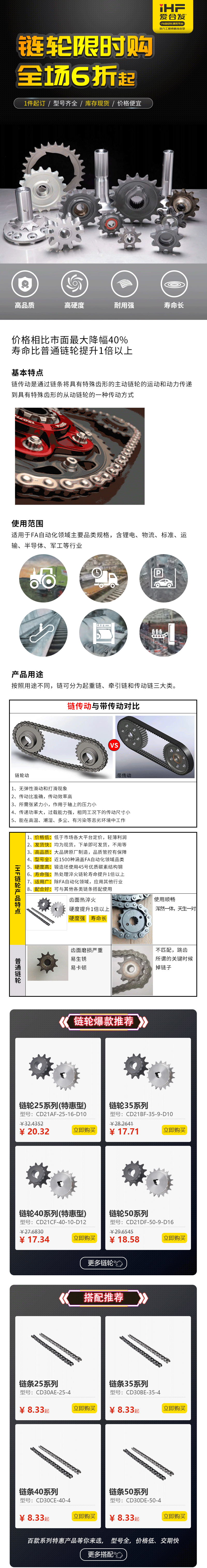 特惠現貨：鏈輪鏈條，成套搭配省錢耐用（yòng）！